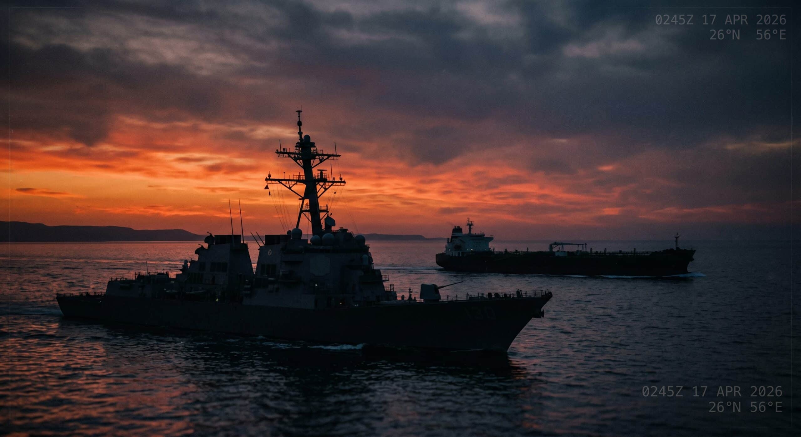 Trump Iran blockade showing US Navy ships enforcing naval blockade in the Persian Gulf